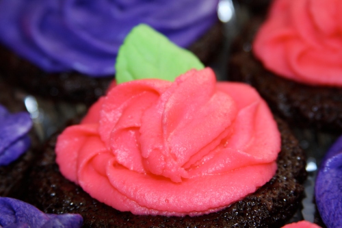 Individual Pink Rose from Mother's Day Cupcake Cake
